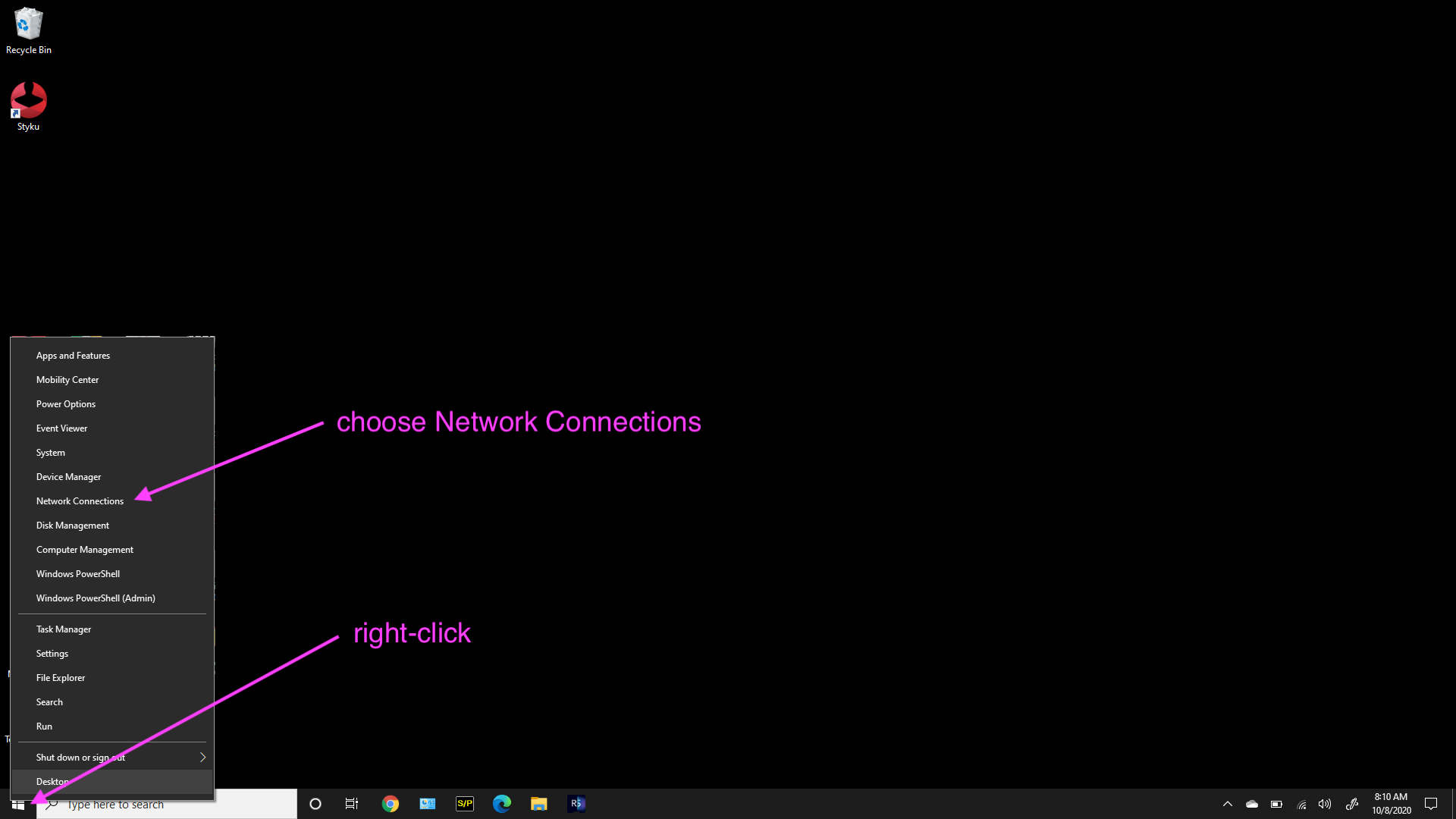 How can I check the WiFi status on my Styku laptop and connect to a